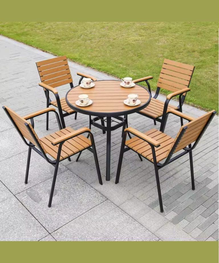 Trang chủ Bộ Bàn Tròn Khung Nhôm Nan Nhựa Composite BG18