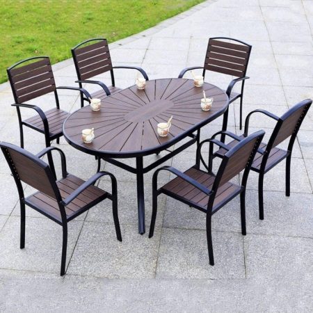Bộ bàn ghế sân vườn, nhà hàng, cafe Composite bg03