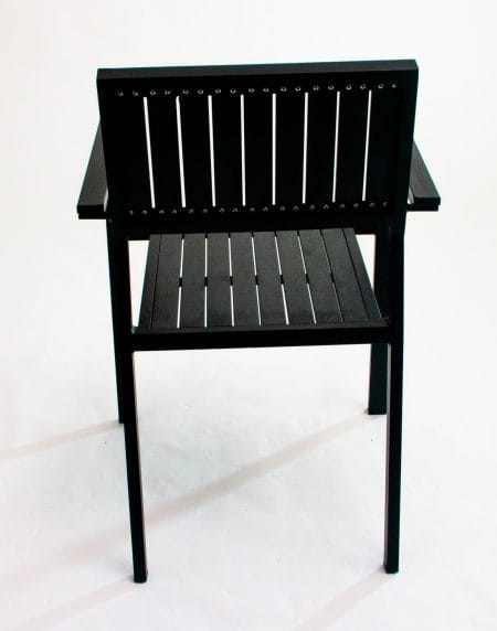 Ghế ngoài trời Composite vuông nan đen G027 ghe ngoai troi composite vuong nan den 02