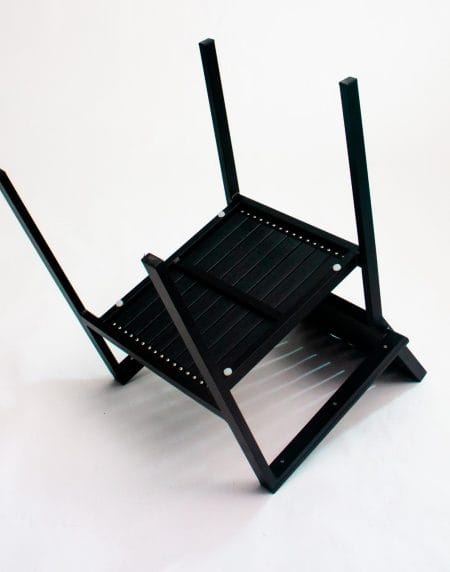 Ghế ngoài trời Composite vuông nan đen G027 ghe ngoai troi composite vuong nan den 03