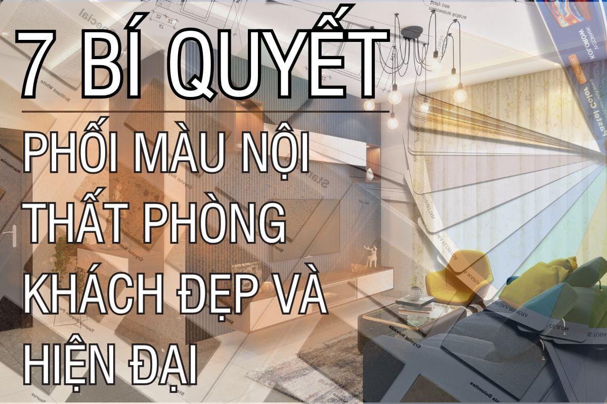 Phối màu nội thất phòng khách