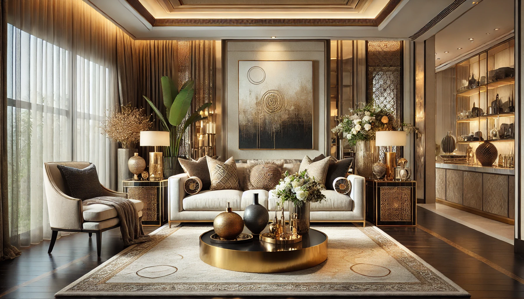 Những mẫu thiết kế nội thất phòng khách độc đáo và sang trọng Trang trí thêm phụ kiện cho phòng khách để tăng sự nổi bật sang trọng hơn