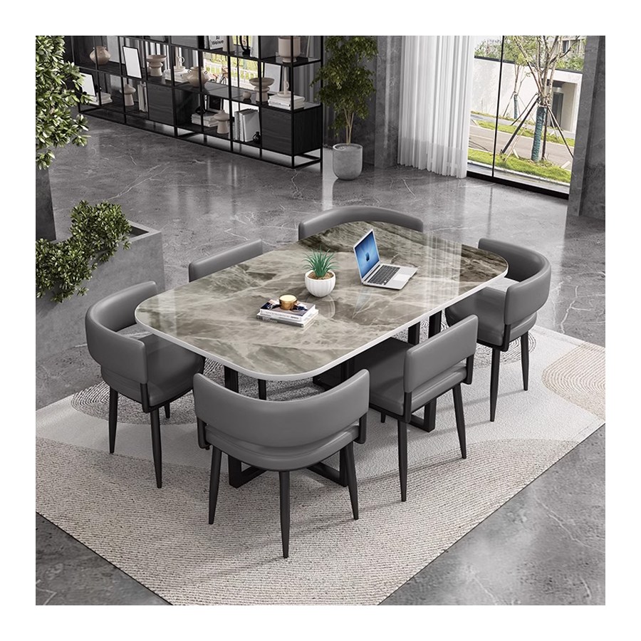Bàn Ăn Đá Cẩm Thạch 6 Ghế Hiện Đại Cho Nhà Hàng Bàn Ăn Đá Cẩm Thạch 6 Ghế Hiện Đại Cho Nhà Hàng