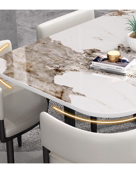 Bàn Ăn Đá Cẩm Thạch 6 Ghế Hiện Đại Cho Nhà Hàng Bàn Ăn Đá Cẩm Thạch 6 Ghế Hiện Đại Cho Nhà Hàng