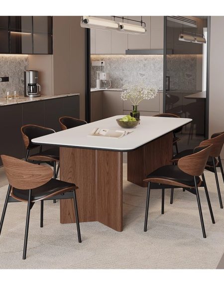 Bàn Ăn Đá Hiện Đại Chân Gỗ Tự Nhiên Cao Cấp Bàn Ăn Đá Hiện Đại Chân Gỗ Tự Nhiên Cao Cấp