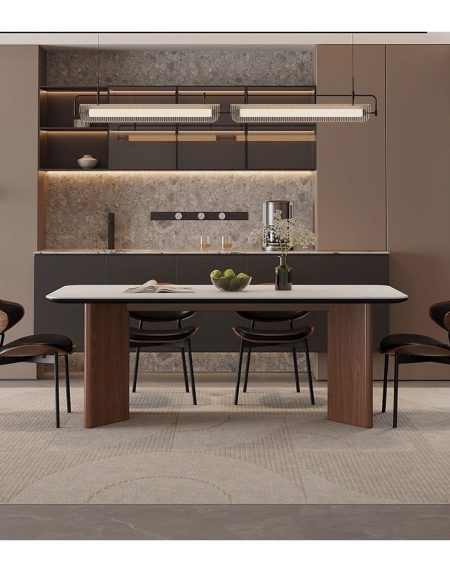 Bàn Ăn Đá Hiện Đại Chân Gỗ Tự Nhiên Cao Cấp Bàn Ăn Đá Hiện Đại Chân Gỗ Tự Nhiên Cao Cấp