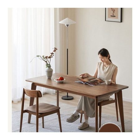Bàn Ăn Gỗ Óc Chó Tối Giản Chống Nước 1.2-1.8m