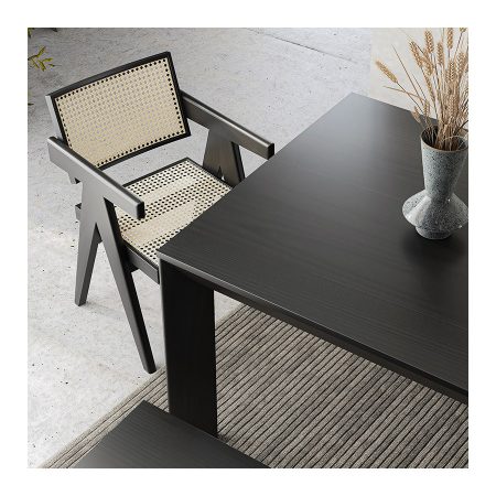 Bàn Ăn Gỗ Sồi Tự Nhiên Hiện Đại Dài 6 Người