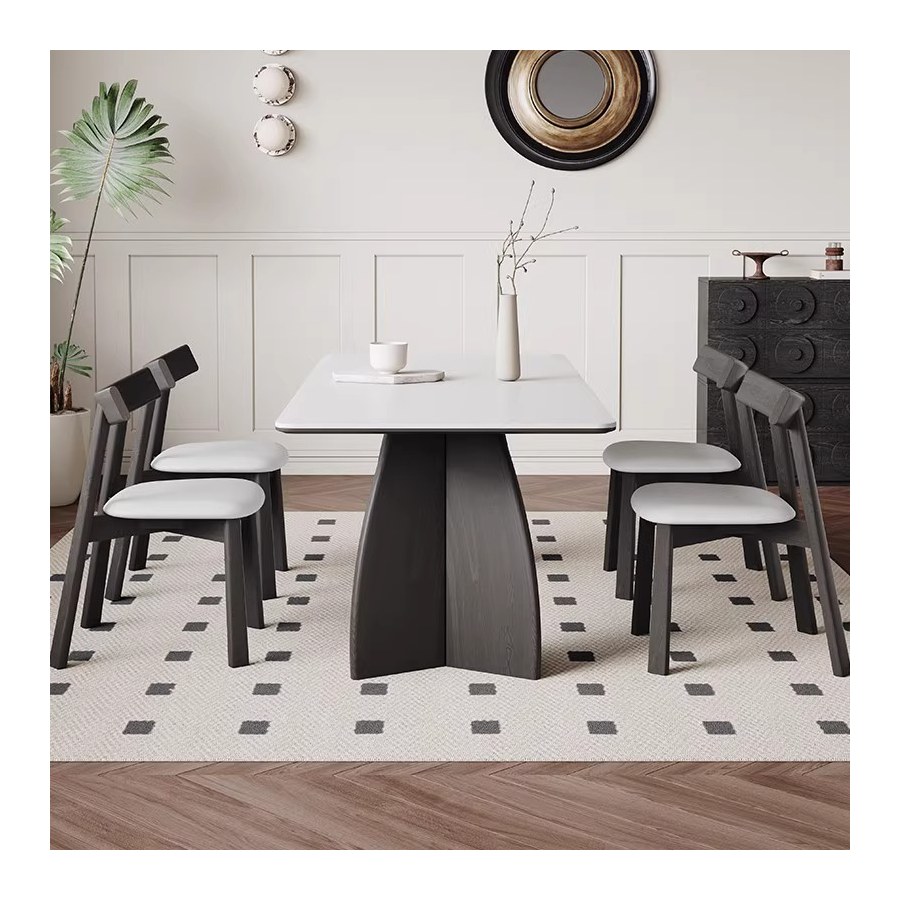 Bàn Ăn Gỗ Trắng Hiện Đại Hình Chữ Nhật Bàn Ăn Gỗ Trắng Hiện Đại Hình Chữ Nhật