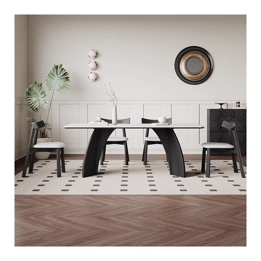 Bàn Ăn Gỗ Trắng Hiện Đại Hình Chữ Nhật Bàn Ăn Gỗ Trắng Hiện Đại Hình Chữ Nhật