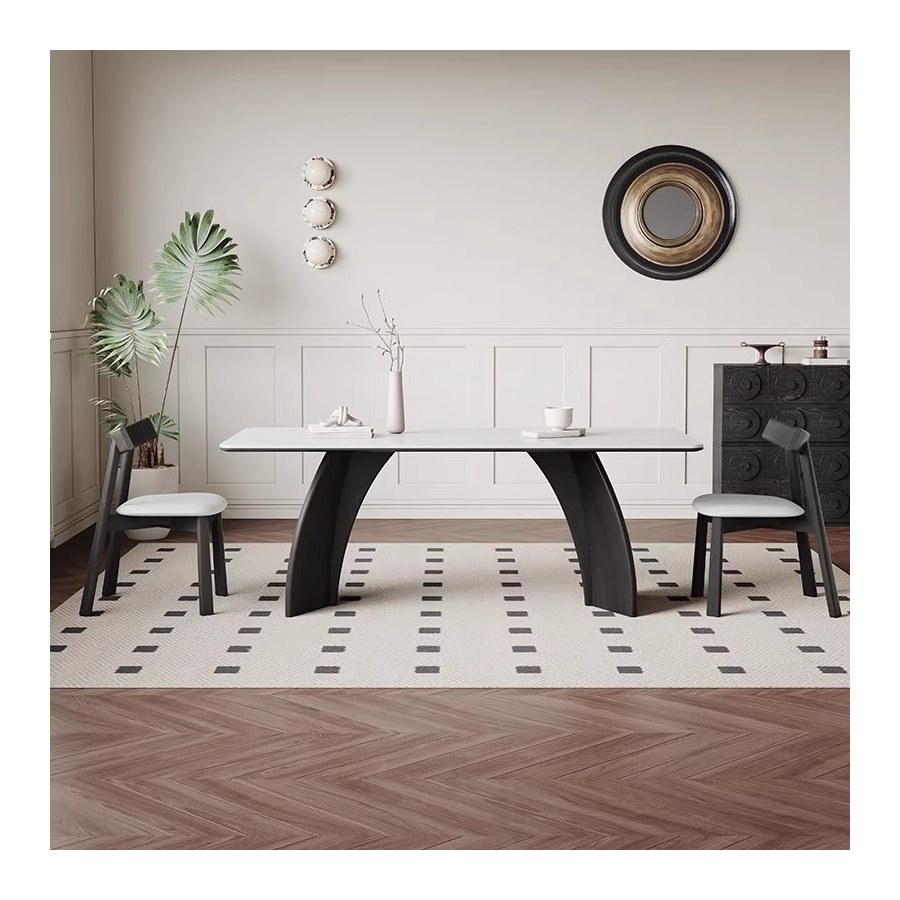 Bàn Ăn Gỗ Trắng Hiện Đại Hình Chữ Nhật Bàn Ăn Gỗ Trắng Hiện Đại Hình Chữ Nhật