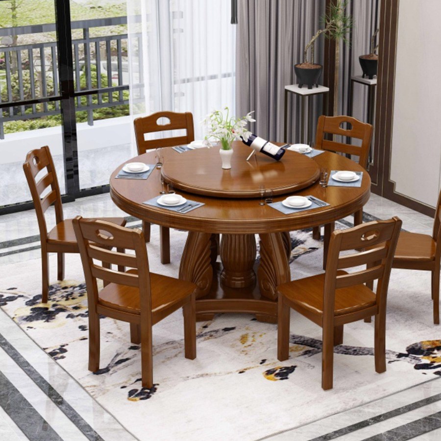 Bàn Ăn Gỗ Tự Nhiên 8 Ghế Xoay 360 Độ Hiện Đại Bàn Ăn Gỗ Tự Nhiên 8 Ghế Xoay 360 Độ Hiện Đại