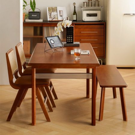 Bàn Ăn Gỗ Tự Nhiên Cherry Phong Cách Cổ Điển