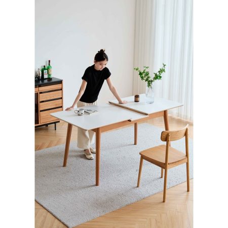 Bàn Ăn Gỗ Tự Nhiên Gấp Gọn Đá Mài Hiện Đại Bàn Ăn Gỗ Tự Nhiên Gấp Gọn Đá Mài Hiện Đại