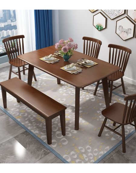 Bàn Ăn Gỗ Tự Nhiên Hiện Đại Cho Căn Hộ Nhỏ