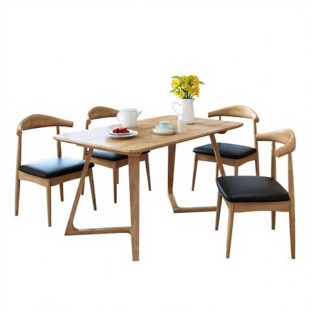 Bàn Ăn Gỗ Tự Nhiên Hiện Đại Đơn Giản Cho Phòng Khách
