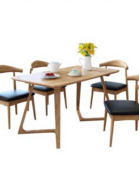 Bàn Ăn Gỗ Tự Nhiên Hiện Đại Đơn Giản Cho Phòng Khách