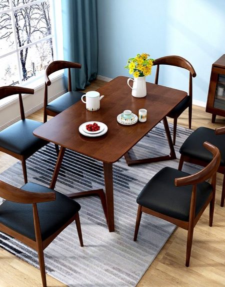 Bàn Ăn Gỗ Tự Nhiên Hiện Đại Đơn Giản Cho Phòng Khách