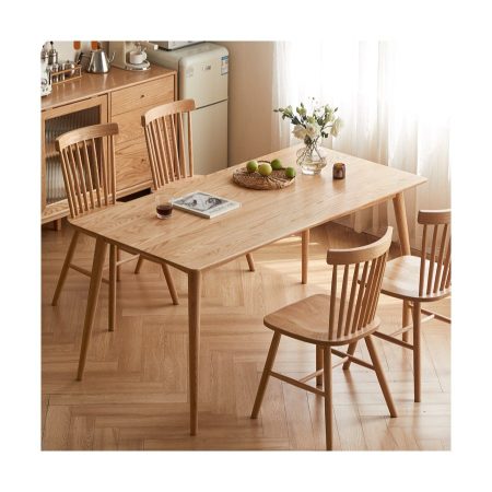 Bàn Ăn Gỗ Tự Nhiên Hiện Đại Đơn Giản Hình Chữ Nhật