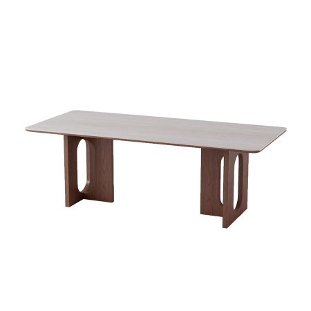 Bàn Ăn Gỗ Tự Nhiên Hình Chữ Nhật Phong Cách Cổ Điển