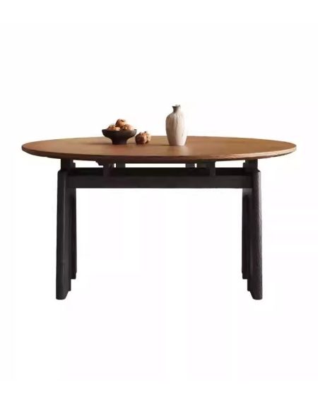 Bàn Ăn Gỗ Tự Nhiên Hình Tròn Mở Rộng 4-6 Ghế Bàn Ăn Gỗ Tự Nhiên Hình Tròn Mở Rộng 4-6 Ghế