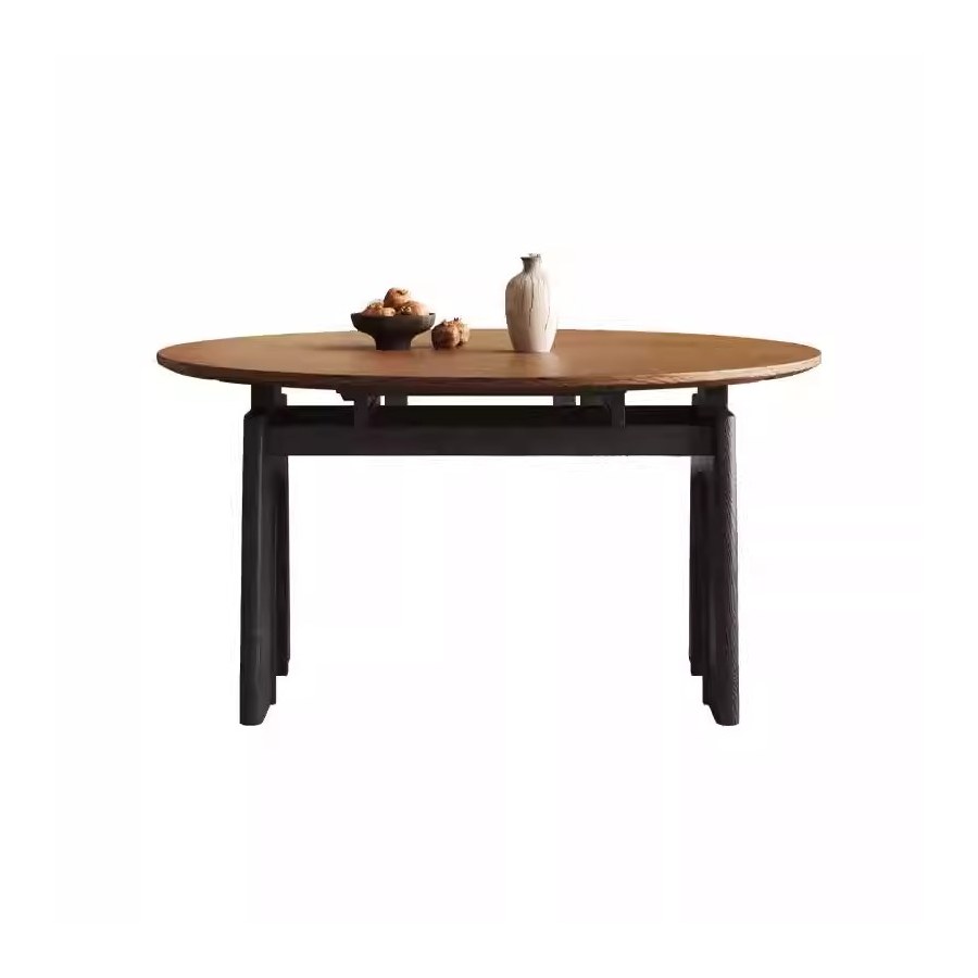 Bàn Ăn Gỗ Tự Nhiên Hình Tròn Mở Rộng 4-6 Ghế Bàn Ăn Gỗ Tự Nhiên Hình Tròn Mở Rộng 4-6 Ghế