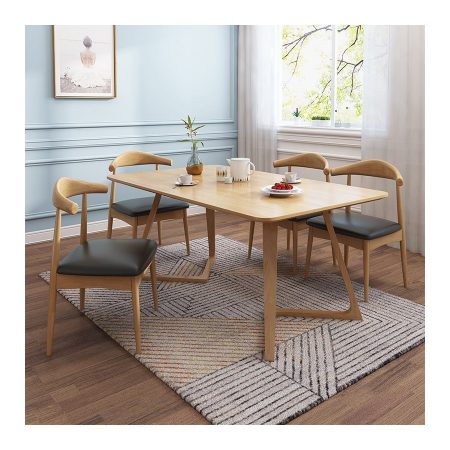 Bàn Ăn Gỗ Tự Nhiên Hình Vuông 1.4m Cho 2-6 Người
