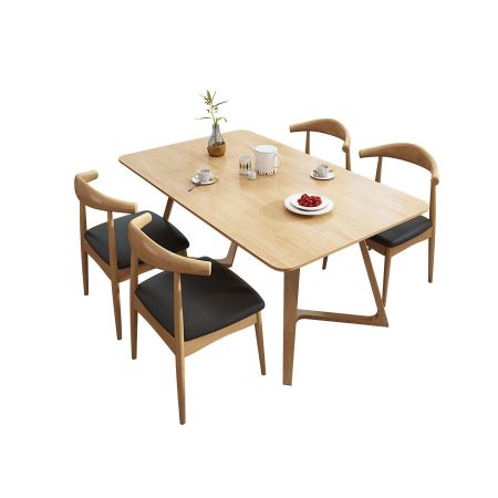 Bàn Ăn Gỗ Tự Nhiên Hình Vuông 1.4m Cho 2-6 Người