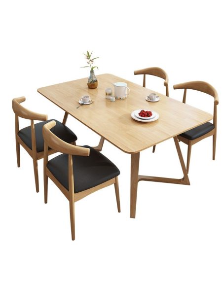 Bàn Ăn Gỗ Tự Nhiên Hình Vuông 1.4m Cho 2-6 Người