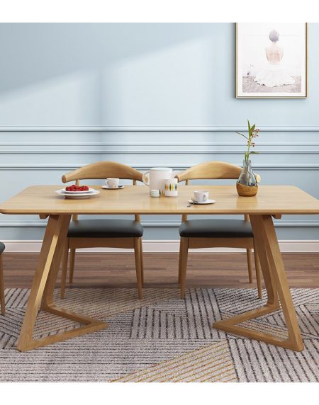 Bàn Ăn Gỗ Tự Nhiên Hình Vuông 1.4m Cho 2-6 Người