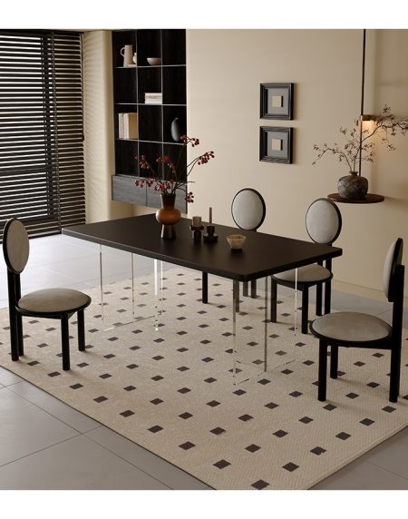 Bàn Ăn Gỗ Tự Nhiên Phong Cách Retro Đặc Biệt