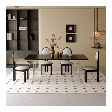 Bàn Ăn Gỗ Tự Nhiên Phong Cách Retro Đặc Biệt