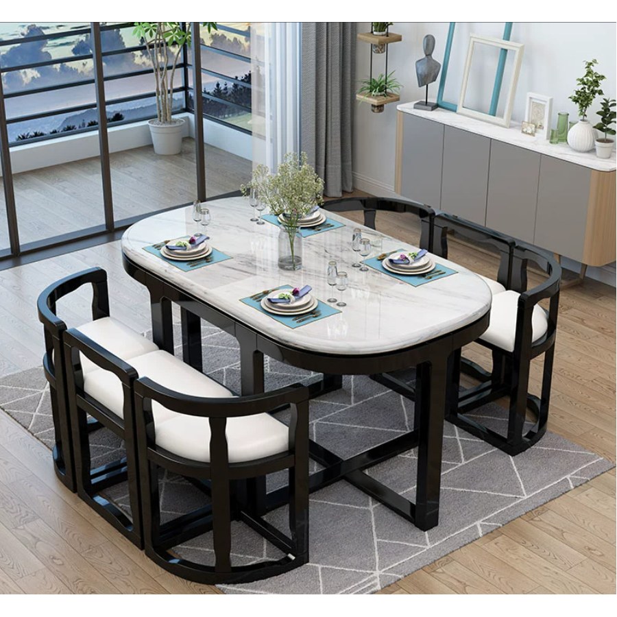 Bàn Ăn Hiện Đại Gỗ Tự Nhiên 6 Ghế Bàn Ghế Ăn Bàn Ăn Hiện Đại Gỗ Tự Nhiên 6 Ghế Bàn Ghế Ăn
