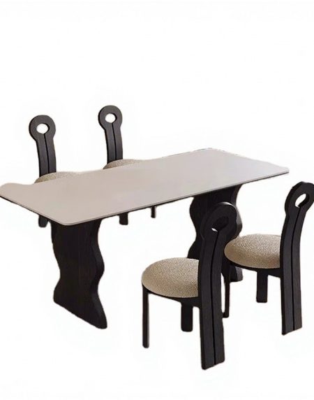 Bàn Ăn Hình Chữ Nhật Gỗ Tre Hiện Đại Cho Chung Cư Nhỏ