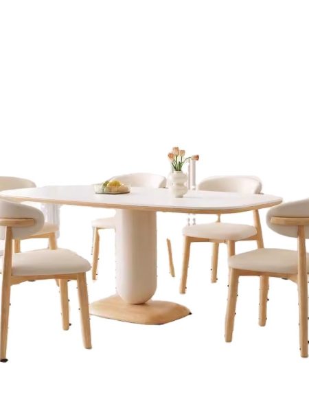 Bàn Ăn Hình Chữ Nhật Hiện Đại Gỗ Tre Cho Căn Hộ Nhỏ