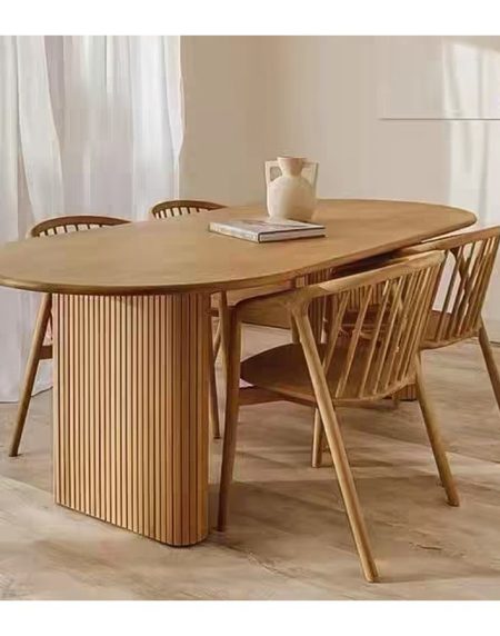 Bàn Ăn Oval Gỗ Sồi Hiện Đại 2.6 Mét Sang Trọng Bàn Ăn Oval Gỗ Sồi Hiện Đại 2.6 Mét Sang Trọng