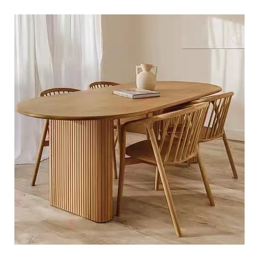 Bàn Ăn Oval Gỗ Sồi Hiện Đại 2.6 Mét Sang Trọng Bàn Ăn Oval Gỗ Sồi Hiện Đại 2.6 Mét Sang Trọng