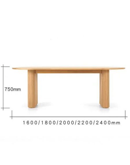 Bàn Ăn Oval Gỗ Sồi Hiện Đại 2.6 Mét Sang Trọng Bàn Ăn Oval Gỗ Sồi Hiện Đại 2.6 Mét Sang Trọng