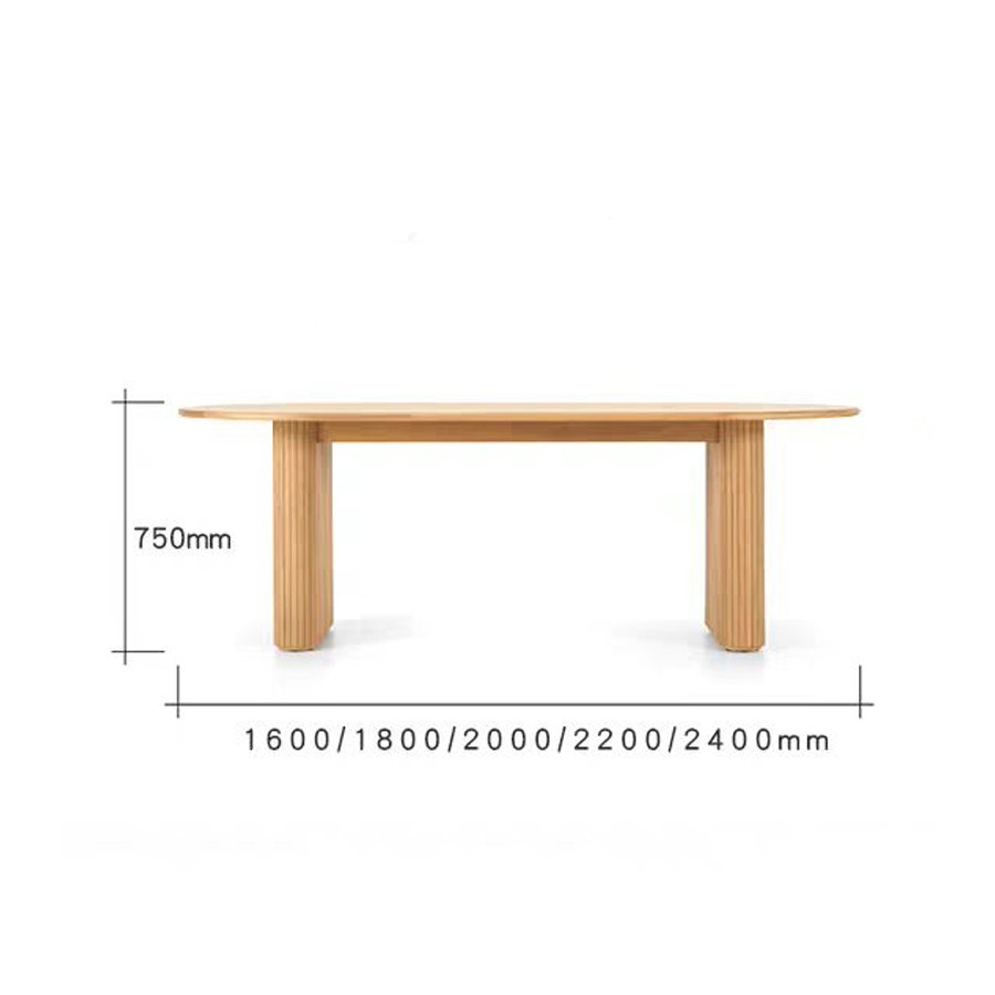 Bàn Ăn Oval Gỗ Sồi Hiện Đại 2.6 Mét Sang Trọng Bàn Ăn Oval Gỗ Sồi Hiện Đại 2.6 Mét Sang Trọng