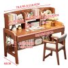 Bàn Học Trẻ Em Gỗ Đa Năng Có Kệ Lưu Trữ