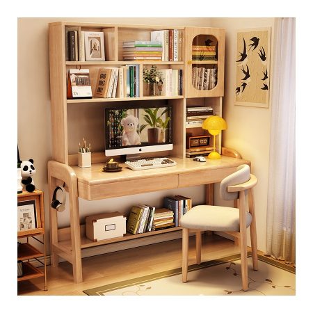 Bàn Học Trẻ Em Gỗ Hiện Đại Có Tủ Kệ