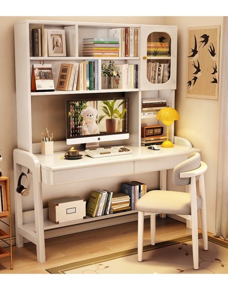 Bàn Học Trẻ Em Gỗ Hiện Đại Có Tủ Kệ