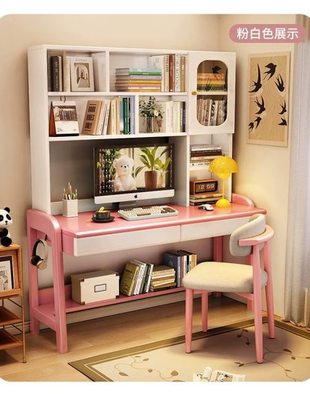 Bàn Học Trẻ Em Gỗ Hiện Đại Có Tủ Kệ