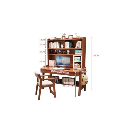 Bàn Học Trẻ Em Gỗ Tự Nhiên Chắc Chắn Có Kệ Sách