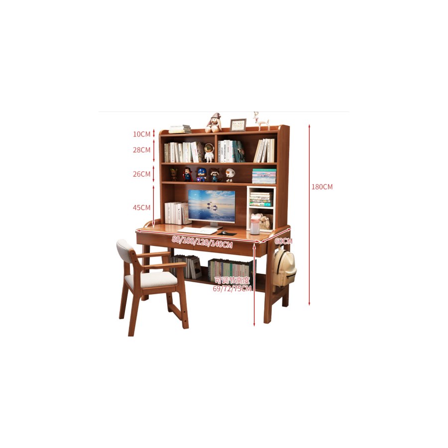 Bàn Học Trẻ Em Gỗ Tự Nhiên Chắc Chắn Có Kệ Sách Bàn Học Trẻ Em Gỗ Tự Nhiên Chắc Chắn Có Kệ Sách