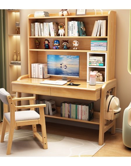 Bàn Học Trẻ Em Gỗ Tự Nhiên Chắc Chắn Có Kệ Sách Bàn Học Trẻ Em Gỗ Tự Nhiên Chắc Chắn Có Kệ Sách