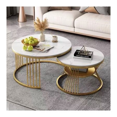 Bàn Trà Đá Cao Cấp Khung Kim Loại Đa Chức Năng