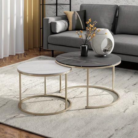 Bàn Trà Đá Hiện Đại Có Ngăn Kéo Lưu Trữ