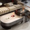 Bàn Trà Đá Hiện Đại Khung Kim Loại Tiện Lợi