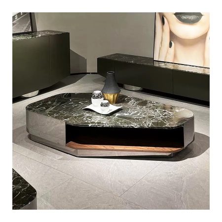 Bàn Trà Đá Marble Hình Irregular Hiện Đại